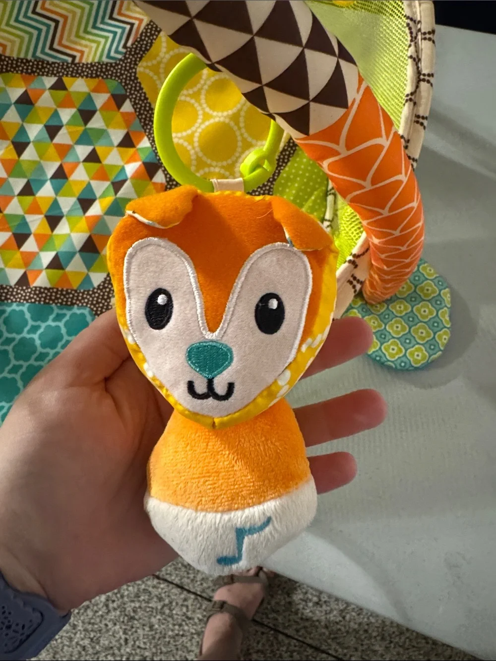 Infantino Turtle Baby Activity Play Gym with Hanging Plush Toys
